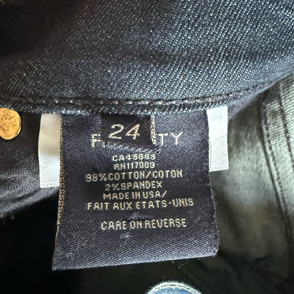 Fidelity High Rise Lily Bootcut Jeans Dark Blue Wash Denim W size 24 - Picture 6 of 7
